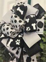 Black & White Dog Lovers Bow - Emerald's Avenue