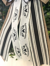 Black & White Farmhouse Bow - Emerald's Avenue