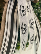 Black & White Farmhouse Bow - Emerald's Avenue