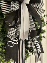 Black & White Welcome Bow - Emerald's Avenue