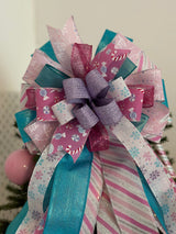 Candy Land Christmas Tree Topper Bow - Emerald's Avenue