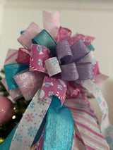 Candy Land Christmas Tree Topper Bow - Emerald's Avenue