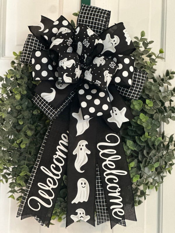 Cute Ghosts Halloween Bow - Emerald's Avenue