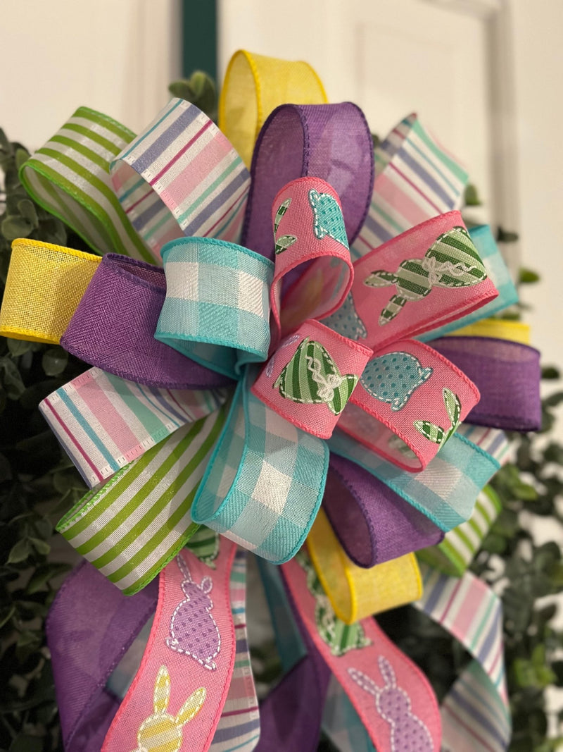 Easter Bunnies Bow - Emerald's Avenue