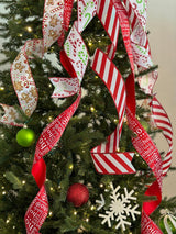 Gingerbread Lane Christmas Tree Topper Bow - Emerald's Avenue