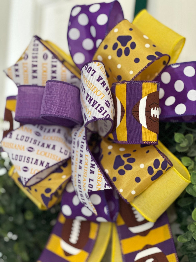 LSU Tigers Bow - Emerald's Avenue