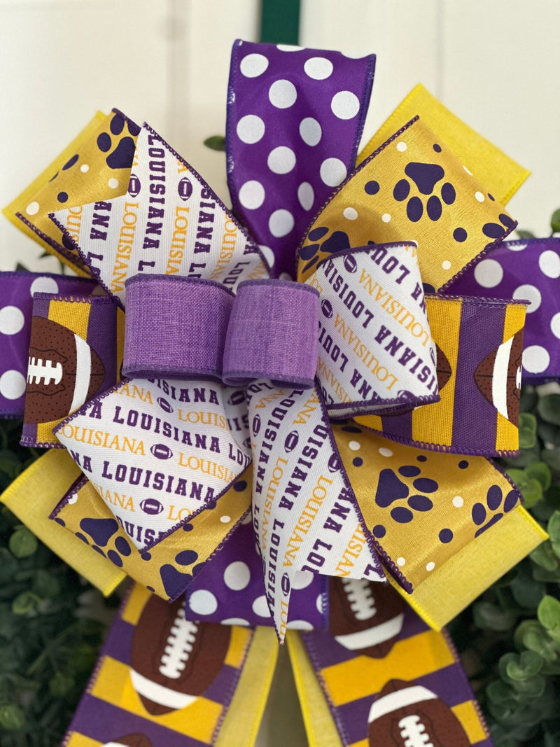 LSU Tigers Bow - Emerald's Avenue