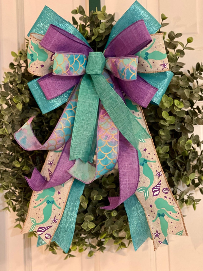 Mermaids & Seashells Bow - Emerald's Avenue