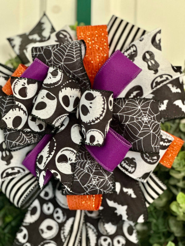 Nightmare Before Christmas Halloween Bow - Emerald's Avenue