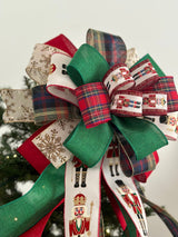 Nutcracker Christmas Tree Topper Bow - Emerald's Avenue