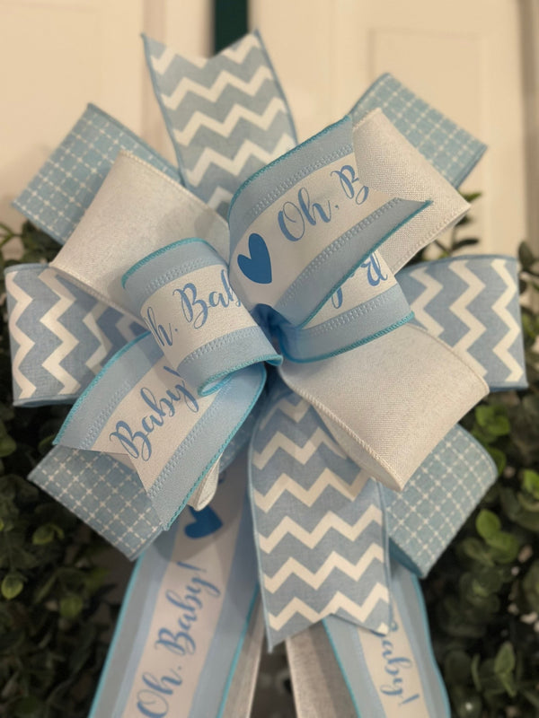 Oh Baby, It's A Boy Bow - Emerald's Avenue