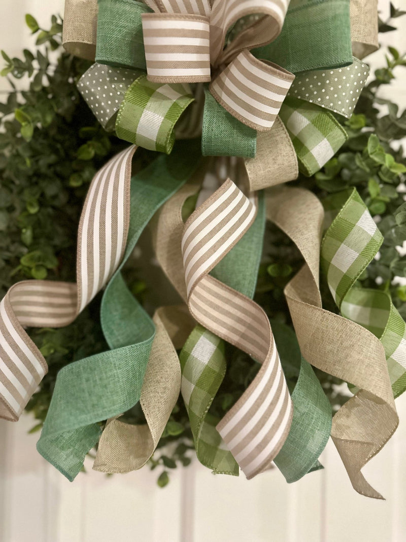 Olive Green Farmhouse Bow - Emerald's Avenue