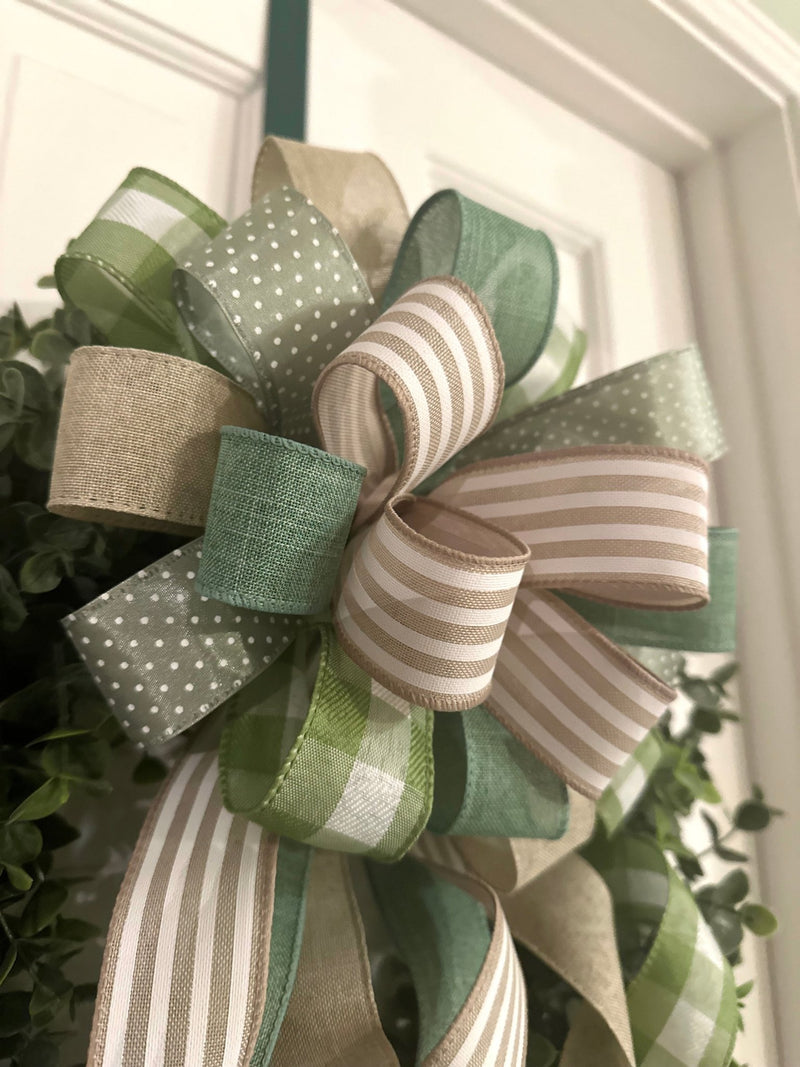 Olive Green Farmhouse Bow - Emerald's Avenue