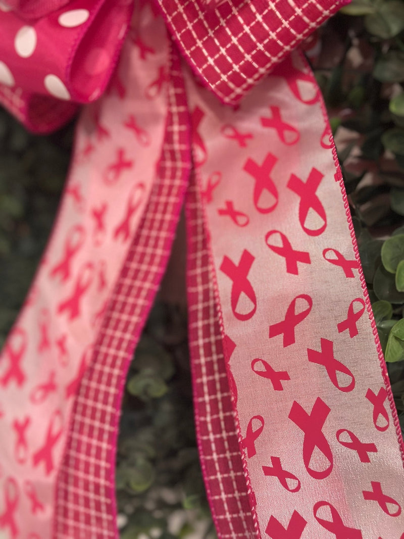 Pink Breast Cancer Awareness Bow - Emerald's Avenue