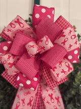 Pink Breast Cancer Awareness Bow - Emerald's Avenue