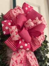 Pink Breast Cancer Awareness Bow - Emerald's Avenue