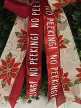 Poinsettias Christmas Bow - Emerald's Avenue