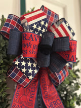 Red, White & Blue Marines Bow - Emerald's Avenue