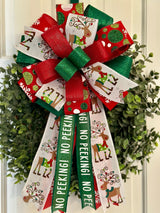 Rudolf the Red - Nosed Reindeer, No Peeking Christmas Bow - Emerald's Avenue