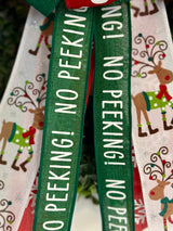 Rudolf the Red - Nosed Reindeer, No Peeking Christmas Bow - Emerald's Avenue