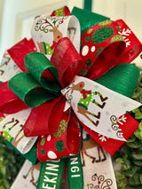 Rudolf the Red - Nosed Reindeer, No Peeking Christmas Bow - Emerald's Avenue