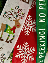 Rudolf the Red - Nosed Reindeer, No Peeking Christmas Bow - Emerald's Avenue