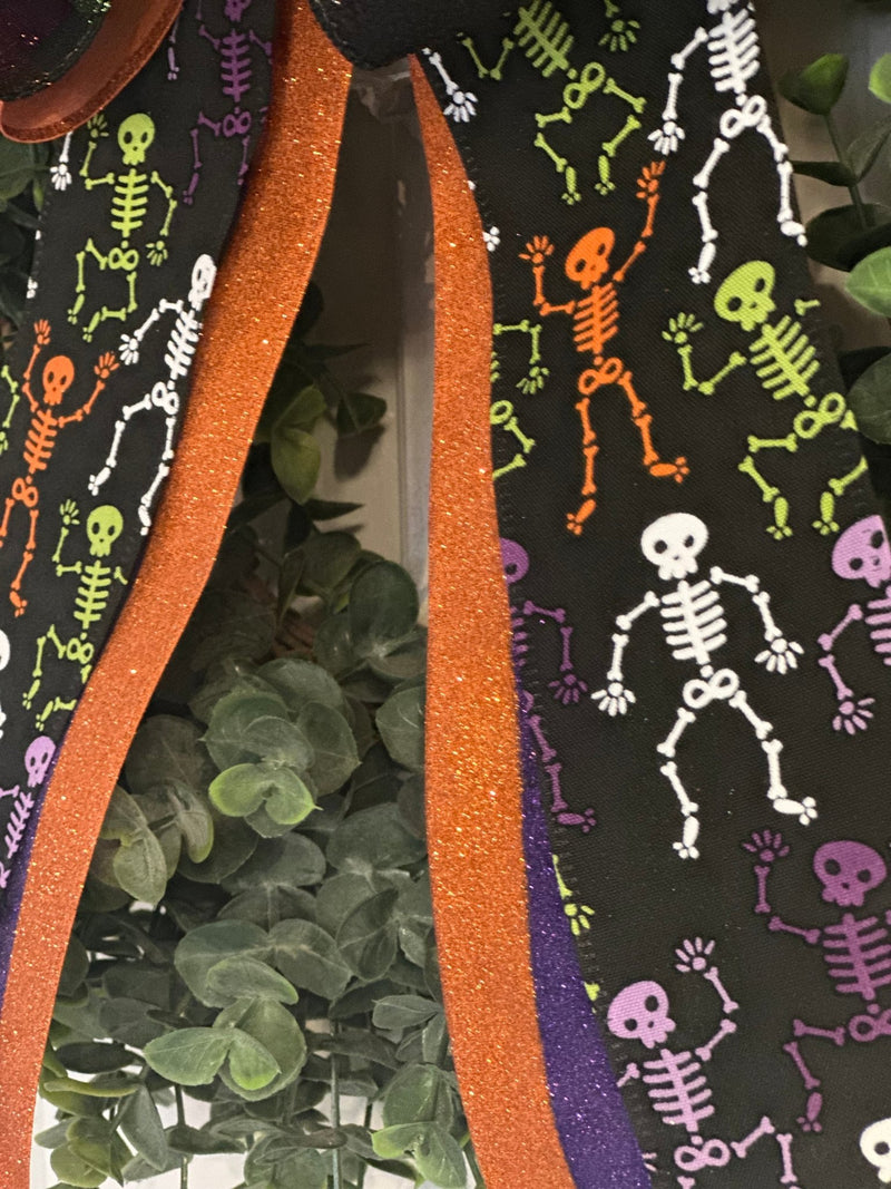 Skeletons Halloween Bow - Emerald's Avenue