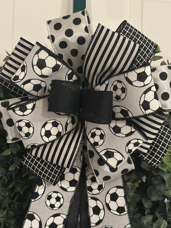 Soccer Sports Bow - Emerald's Avenue