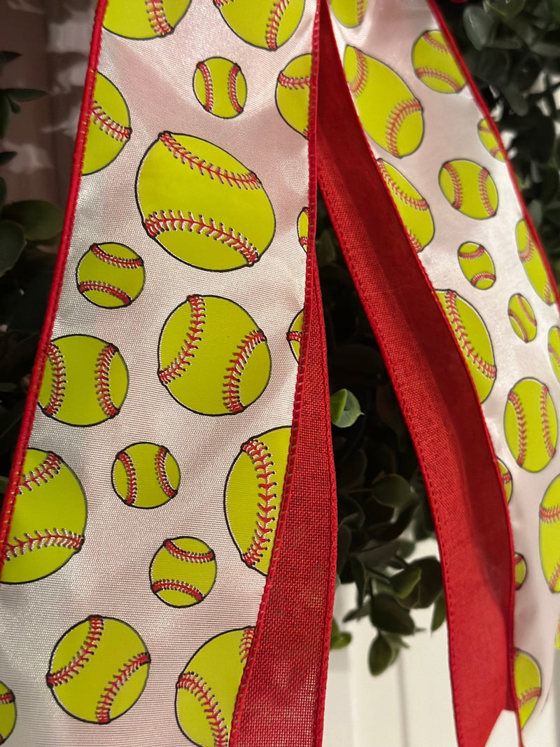 Softball Sports Bow - Emerald's Avenue