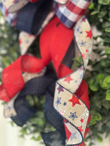 Stars & Plaid Memorial Day Bow - Emerald's Avenue