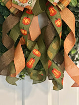 Traditional Pumpkins & Plaid Fall Bow - Emerald's Avenue