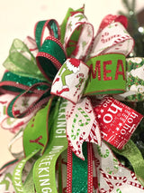 You're a Mean One, Monster Legs Christmas Tree Topper Bow - Emerald's Avenue