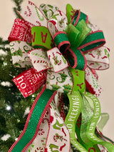 You're a Mean One, Monster Legs Christmas Tree Topper Bow - Emerald's Avenue