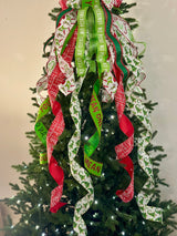 You're a Mean One, Monster Legs Christmas Tree Topper Bow - Emerald's Avenue