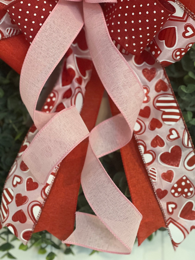 Pink & Red Valentine's Day Bow