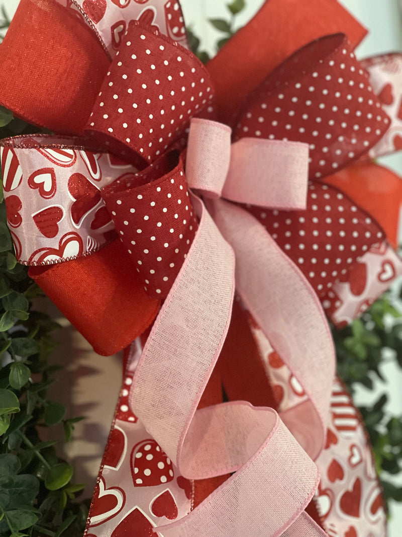 Pink & Red Valentine's Day Bow