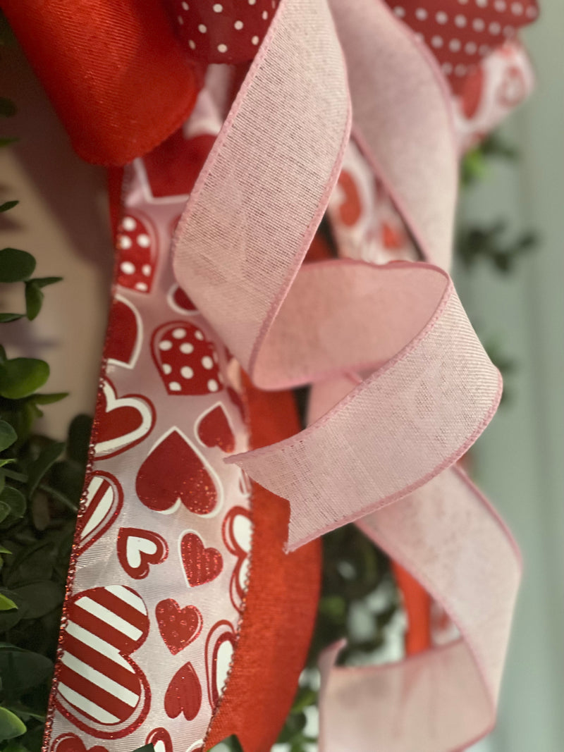 Pink & Red Valentine's Day Bow