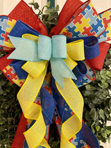 Autism Awareness Bow - Emerald's Avenue