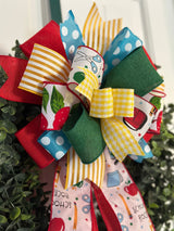 Back to School Bow w/ Yellow Plaid - Emerald's Avenue