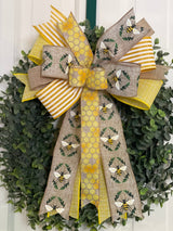 Bees & Honeycombs Spring/Summer Bow - Emerald's Avenue