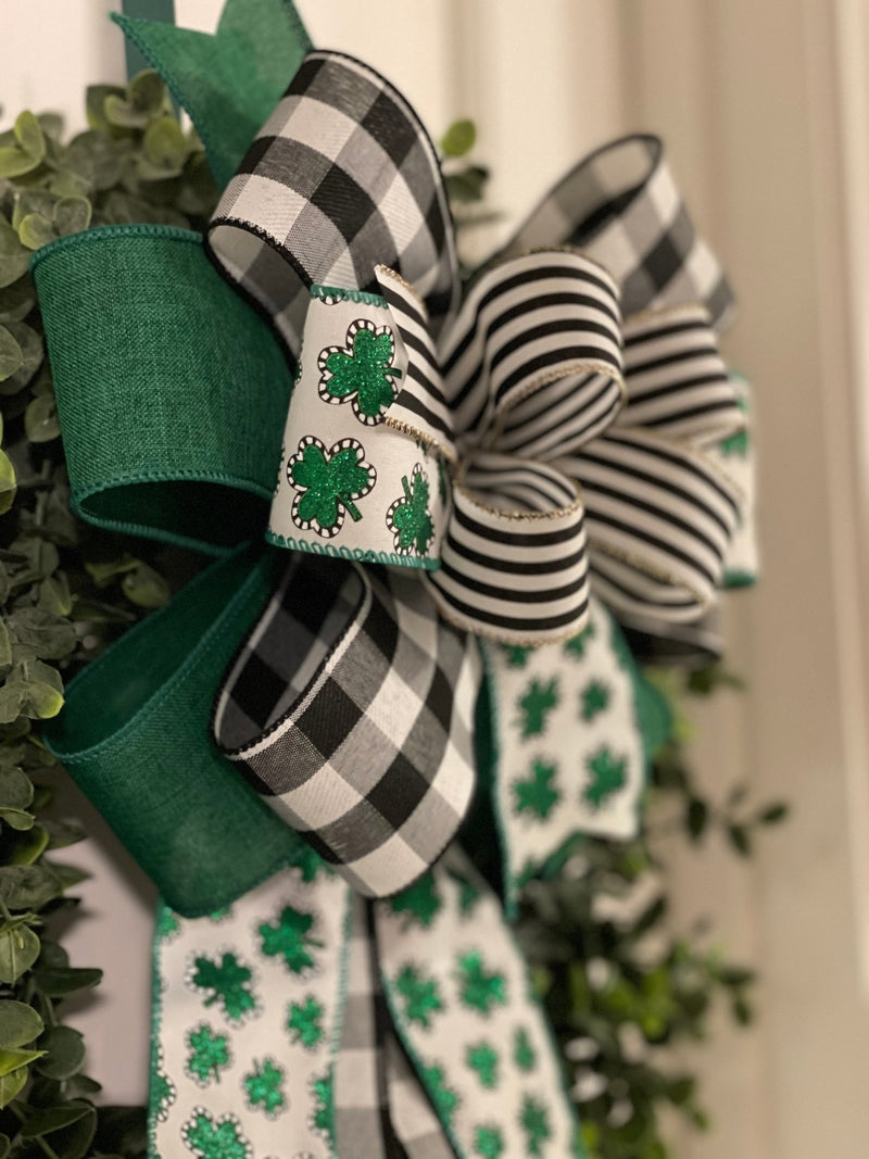 The Holiday Aisle® Green Floral Picks Combo with Bow for St Patrick's Day  (51pcs)