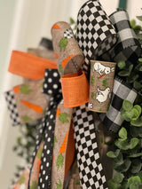 Black, White & Orange Easter Bow - Emerald's Avenue