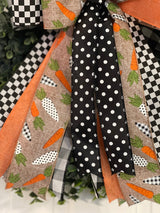 Black, White & Orange Easter Bow - Emerald's Avenue