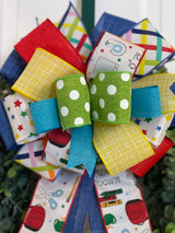 Blue Back to School Bow - Emerald's Avenue