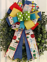 Blue Back to School Bow - Emerald's Avenue