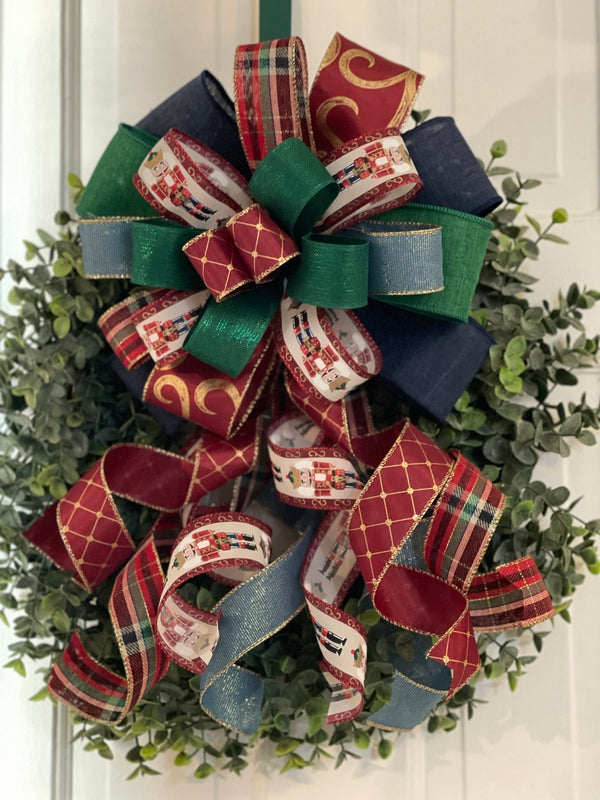 Burgundy Nutcracker Bow - Emerald's Avenue