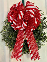 Candy Cane Lane Christmas Bow - Emerald's Avenue