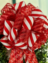 Candy Cane Lane Christmas Bow - Emerald's Avenue