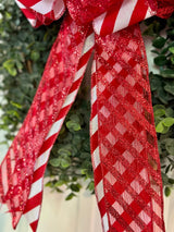 Candy Cane Lane Christmas Bow - Emerald's Avenue