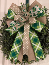 Clovers, Polka Dots & Plaid St. Patrick's Day Bow - Emerald's Avenue